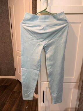 PINK Victoria's Secret Light Blue Fold-Over Waist Leggings
